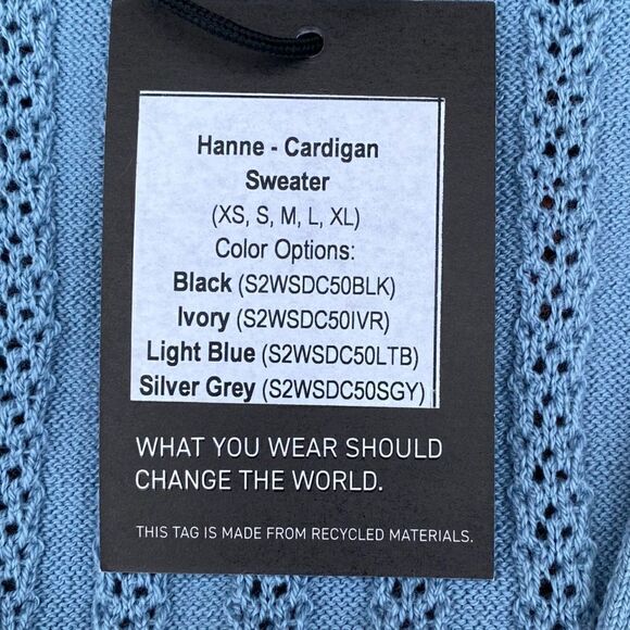 ALP N ROCK HANNE CARDIGAN SWEATER Light Blue. Size Small. New with Tag NWT - Picture 7 of 8